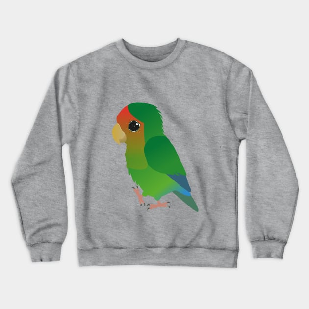 Cute peach faced lovebird Crewneck Sweatshirt by Bwiselizzy